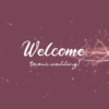 Welcome to Our Wedding! Winding Light Effects and Particles on Burgundy BG