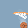 Animation of Basketball Swish Shot, Real Time and Slow Motion