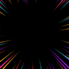 Vibrant Anime Zoom Speed Lines in Black Background, Loop