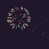 Fireworks Loop Animation in Cartoon Style, Loop